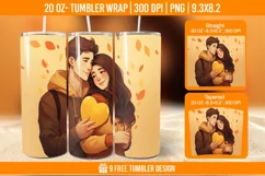 Valentines day Tumbler Wrap Designs, Sublimation Wrap Product Image 1