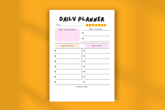 Canva Editable Daily Planner Template, Cute Pink Aesthetic Product Image 5