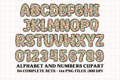 Christmas Alphabet png clipart, christmas letters doodle Product Image 2