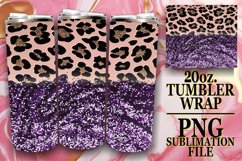 Luxe Glitter Leopard &amp; Blossom Tumbler Decals - 20oz Product Image 1