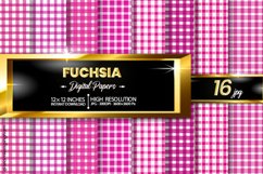 Fuchsia Gingham Digital Papers 16 Variations Product Image 1