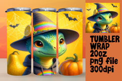 20oz Tumbler Wrap for Personalization , Halloween Dino Product Image 1