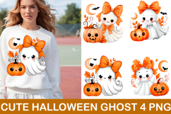 Cute Ghost Halloween Clipart Sublimation Png Product Image 1