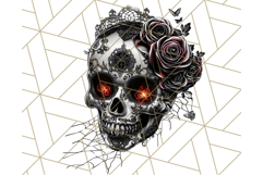 Bright Sugar Skull PNG Clipart, Halloween Colorful Skull Png Product Image 4