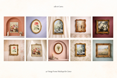 50 Vintage Frame Mockups for Canva Product Image 8