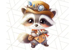 Vintage Steampunk Forest Animal PNG Clipart for Sublimation Product Image 4