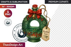 Christmas Winter Potion Bottles PNG, Magical Holiday Clipart Product Image 1