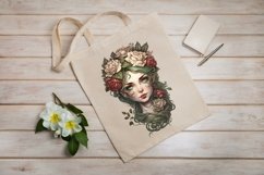 Floral Boho Girls Clipart Sublimation Product Image 8