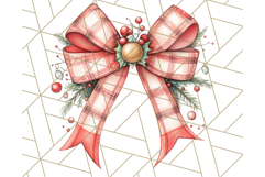 Muted Cozy Christmas Bows PNG Clipart, Winter Holiday Png Product Image 4