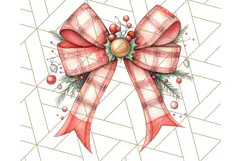 Muted Cozy Christmas Bows PNG Clipart, Winter Holiday Png Product Image 4