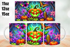 Halloween Pumpkins Mug Wrap Sublimation 11oz, 12oz, 15oz Product Image 1