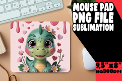 SWEET DESK PAD PNG STYLE, Cute Dino Product Image 1