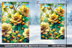 Flowers Garden Flag Sublimation| Autumn Garden Flag PNG Product Image 1