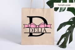 Coquette Ribbon Monogram SVG Bundle | Baby Girl Ribbon Product Image 8