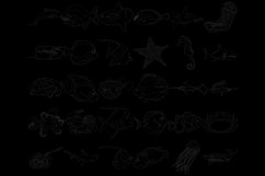 Cartoon Sea Animals, Outlines &amp; Silhouette Set 3 Procreate Product Image 8
