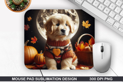 Halloween Dog Mouse Pad Sublimation, Halloween Mouse Pad PNG Product Image 1