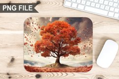 Autumn Tree Sublimation Mouse Pad PNG Design Product Image 1