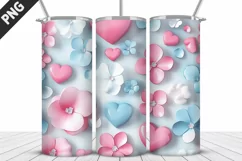 Valentines Love Skinny Tumbler PNG Wrap| Valentines Tumbler Product Image 5