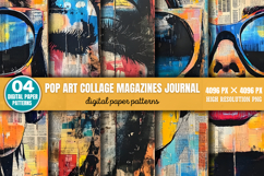 Pop Art Collage Magazines Journal PNG Product Image 1