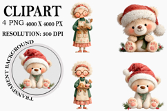 Whimsical Christmas clipart Watercolor PNG Product Image 1