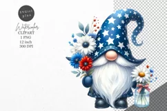 Patriotic clipart, Gnome clipart, Summer clipart Product Image 1