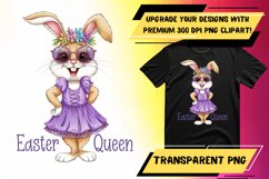 Lovely PNG Sublimation for Custom T-Shirts , Easter Bunny Product Image 1