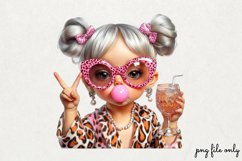 Lazy Pink Leopard girl for Clipart PNG Product Image 1