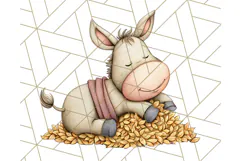 Fall Farm Animal Clipart, Autumn Barnyard PNG Illustrations Product Image 4