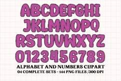 Birthday Girl Alphabet, birthday girl letters doodle clipart Product Image 2