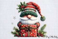 Christmas gnome Winter clipart PNG Product Image 1