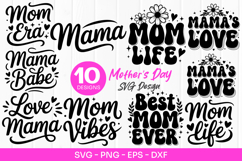 Mama Life Quotes Mothers Day SVG PNG Product Image 1