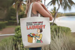 Behind every great woman is a pile of laundry PNG Sublimatio Product Image 8