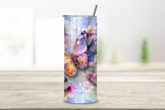 3D Spring Garden Butterfly Tumbler | Seamless Butterfly PNG Product Image 2