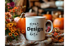Thanksgiving 11oz white blank Coffee Mug Mockup Product Image 1