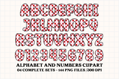 Valentine Alphabet Clip Art, valentines day letters doodle Product Image 2