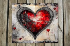 Vintage Hearts | gothic Skinny tumbler sublimation designs 2 Product Image 4