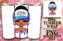 ENCHANTED EVENINGS 20oz TUMBLER WRAP, Black Woman Product Image 1