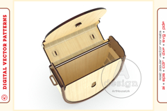 Wooden clutch purse v115 - laser cut vector - Glowforge file Product Image 8