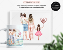 Family Moments Clipart Portrait Creator Product Image 6
