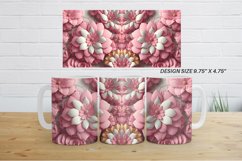 3d Pink Flower Illustration mug wrap | Mug sublimation desig Product Image 10