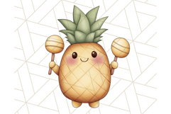 Cute Pineapple Character Clipart, Summer Tropical Fruit PNG Product Image 4