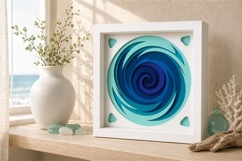 Blue spiral wall decor Product Image 2