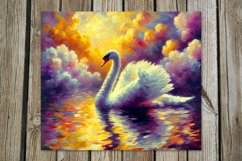 Swan | 8 impressiomism skinny tumbler Sublimation designs Product Image 8