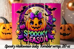 Cute and Spooky Halloween Tumbler wrap PNG, 20 oz. Product Image 3