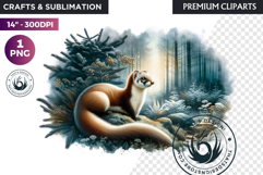 Watercolor Wild Animal Clipart, Forest Wildlife PNG Product Image 1