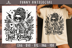 Antisocial Skull Bundle SVG PNG Sarcastic designs Product Image 3