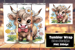 EXQUISITE 20oz Tumbler Design , Cute Cow Product Image 1