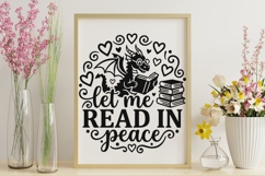 Let Me Read In Peace Svg, Book Lover Svg, Book Dragon Svg. Product Image 9