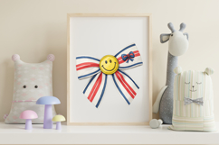 Retro Yellow Smiley Coquette Bow Clipart Product Image 7