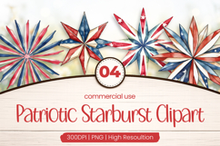 Patriotic Starburst Clipart PNG Product Image 1